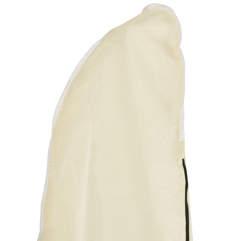 Best Parasol Cover, 600D Oxford Cantilever Umbrella Cover Fit for 2-4m Parasol, Banana Umbrella Protector with Zipper for Outdoor Garden, Patio, White - Image 9