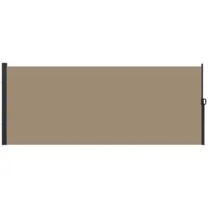 Best Retractable Side Awning, Outdoor Privacy Screen for Garden, Hot Tub, Balcony, Terrace, Pool, 400 x 180cm, Khaki