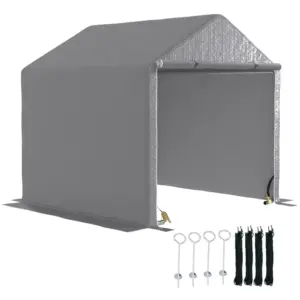 Best 2 x 2m Garden Fabric Storage Tent - Grey