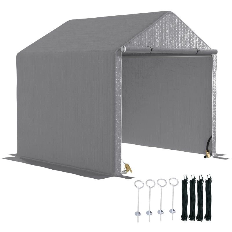 Best 2 x 2m Garden Fabric Storage Tent - Grey