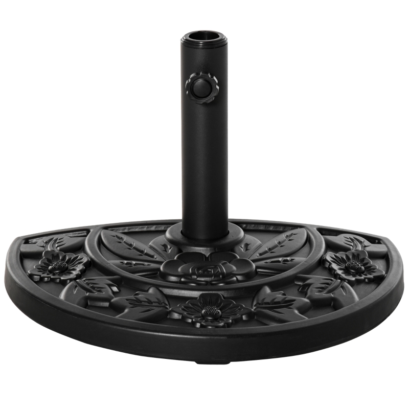 Best 9kg Cement Concrete Half Round Parasol Base Umbrella Stand Garden Outdoor Accessories - Adjustable Coupler Suitable Umbrella Rod: Φ3.5cm, Φ3.8cm, Φ4.8cm - Image 12