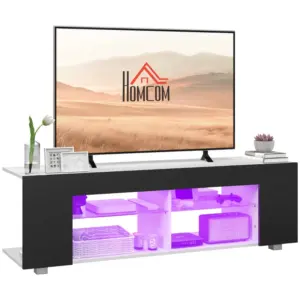 Best Multi-Shelf TV Cabinet, with Adjustable LED Lights - Black