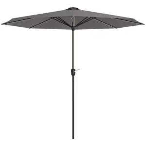 Best 2.65m Garden Parasol, with LED Lights - Dark Grey