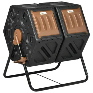 Best 130L Double Chamber Composter - Black