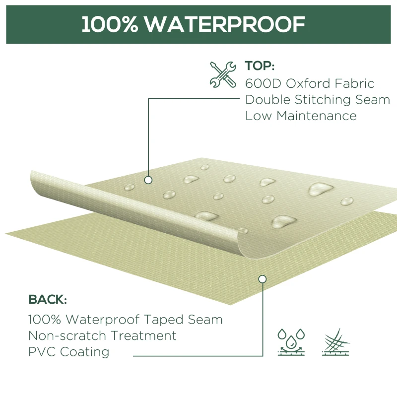 Best 600D Oxford Cloth Furniture Cover Single Chair Garden Patio Outdoor Protector Waterproof 68x87x44-77cm - Image 4