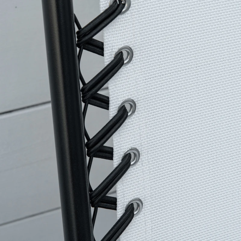 Best Pieces Patio Folding Chair Set, Outdoor Portable Loungers for Camping Pool Beach Deck, Lawn Chairs with Armrest Steel Frame, Cream White - Image 7