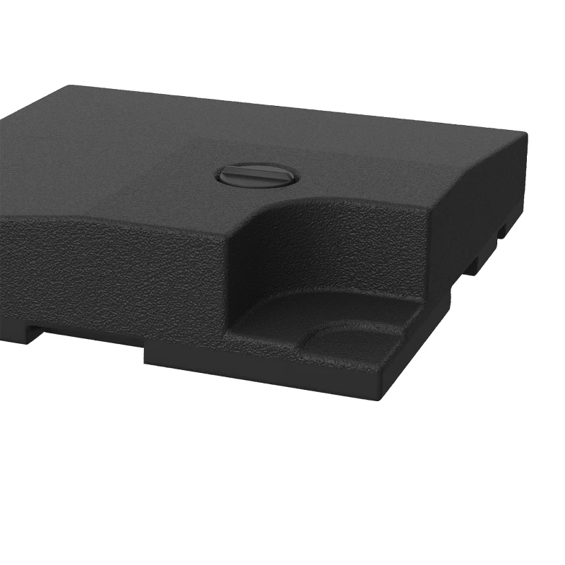 Best 4 Pieces Fillable Parasol Base, Heavy Duty Umbrella Weights for Cross Stand, Square Holder for Cantilever Parasol, Total 120KG Sand/ 80L Water Filled (Metal Pole & Cross Stand NOT INCLUDED) - Image 8