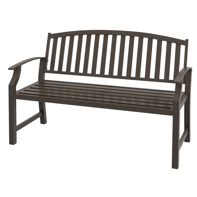 Best Two-Seater Simple Metal Bench - Brown - Image 11