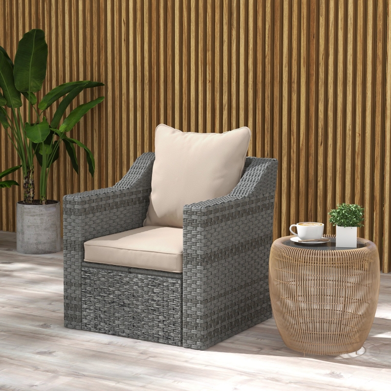 Best Seat and Back Padded Cushion Set - Beige - Image 10