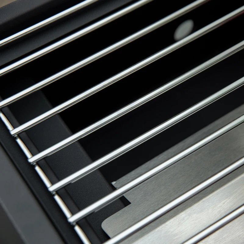 Best 2 Burner Gas BBQ Grill Outdoor Portable Folding Tabletop Barbecue w/ Lid, Thermometer, Carbon Steel, Black - Image 8