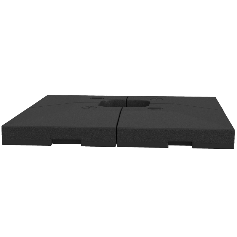 Best 4 Pieces Fillable Parasol Base, Heavy Duty Umbrella Weights for Cross Stand, Square Holder for Cantilever Parasol, Total 120KG Sand/ 80L Water Filled (Metal Pole & Cross Stand NOT INCLUDED) - Image 11