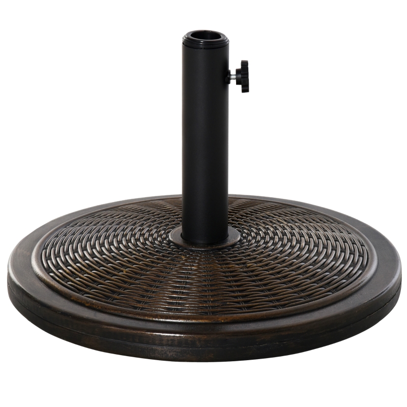 Best 13kg Garden Parasol Base Holder, Cement Outdoor Market Umbrella Stand, Fits 35mm/38mm/48mm Poles, Black - Image 11
