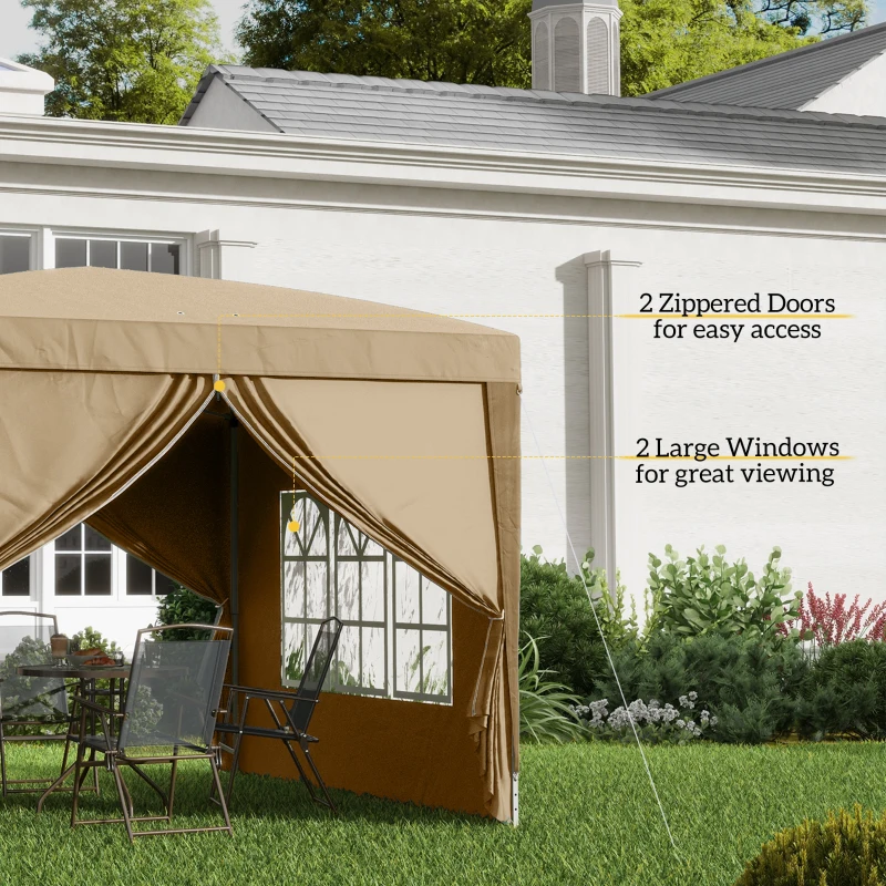 Best 3 x 3(m) Pop Up Gazebo - Khaki - Image 7