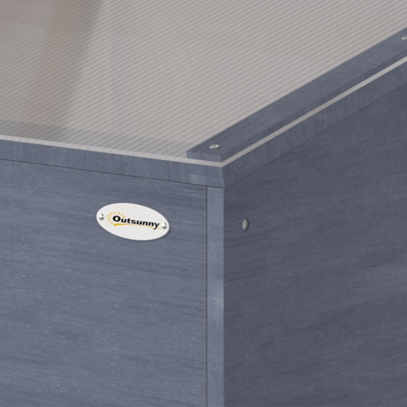 Best Wooden Cold Frame Mini Greenhouse Garden Polycarbonate Grow House with Independent Openable Top Covers for Flowers, Vegetables, Plants, 100 x 50 x 36 cm, Light Grey - Image 9