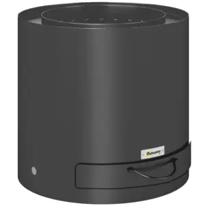 Best Metal Wood-burning Fire Pit with Fire Poker - Black