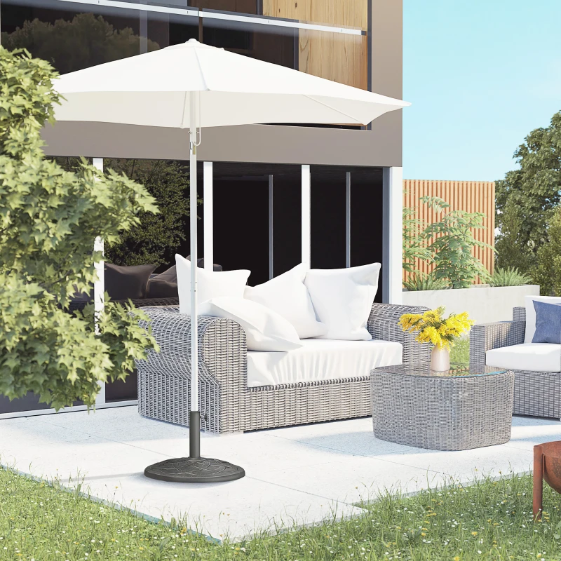 Best 19KG Resin Umbrella Base Garden Parasol Base Stand Round Sun Shade Holder Suitable For Pole Between Φ38mm to Φ48mm - Image 2