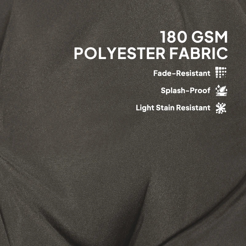 Best Set of Four Padded Garden Seat Cushions - Charcoal Grey - Image 5