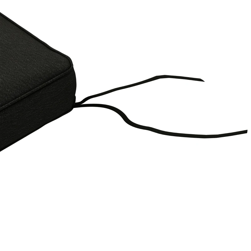 Best 4-Piece Seat Cushions Pillow Replacement, Patio Chair Cushions Set with Ties for Indoor Outdoor, Black - Image 8