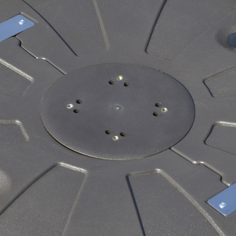 Best Square Cantilever Patio Parasol Base Water or Sand Filled Stand with Wheels Heavy-Duty, Coffee - Image 10