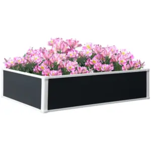 Best 302L Raised Garden Bed, Weather-resistant PP Planter Box Containers for Outdoor Patio Plant Flower Vegetable, 120 x 90 x 30 cm