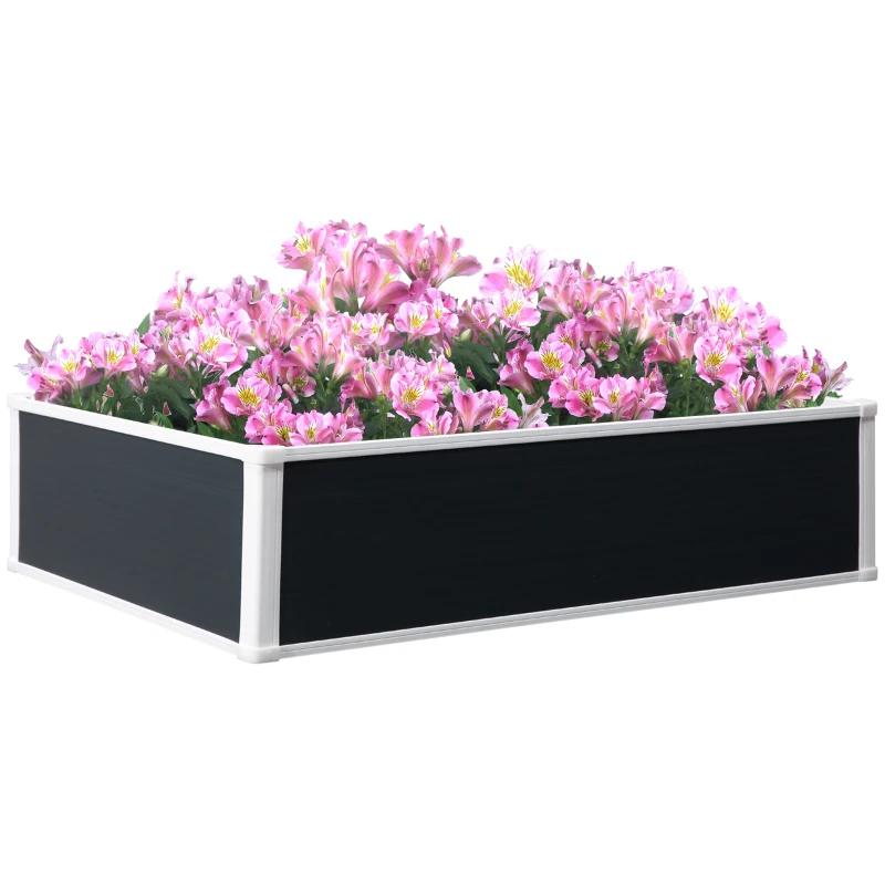 Best 302L Raised Garden Bed, Weather-resistant PP Planter Box Containers for Outdoor Patio Plant Flower Vegetable, 120 x 90 x 30 cm
