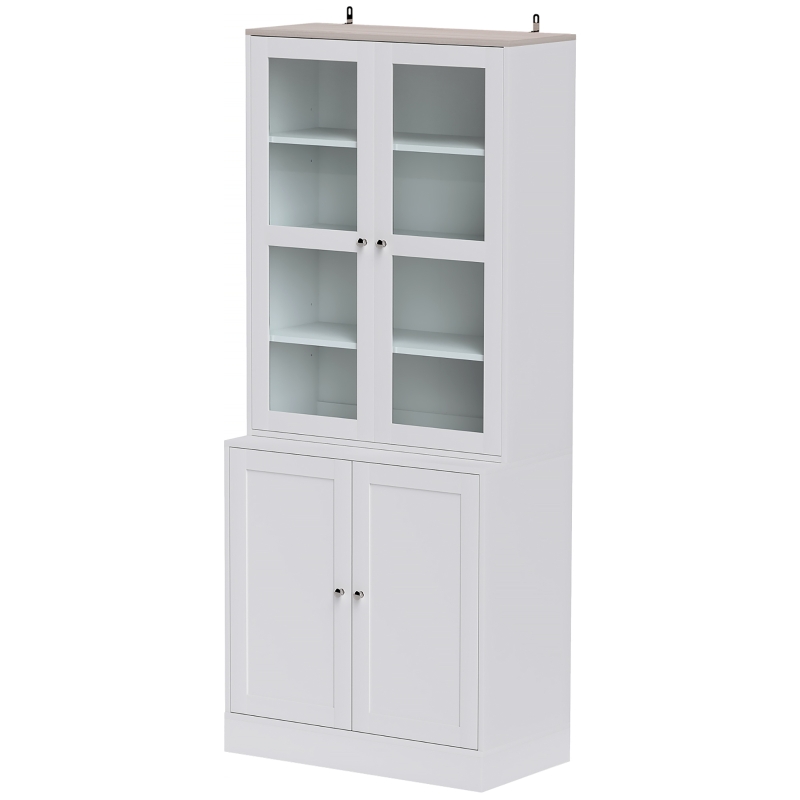 Best Double Storage Display Cabinet - White - Image 11
