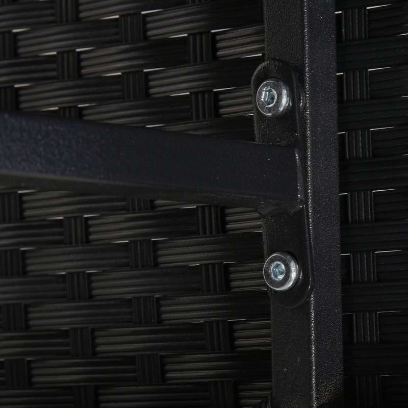 Best Rattan Dining Set Garden Furniture Patio set 11 PC with Cushion Black /Milk White - Image 9