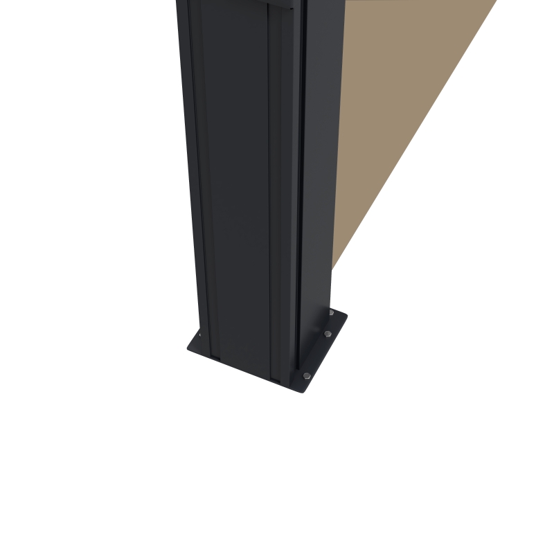 Best Retractable Side Awning, Outdoor Privacy Screen for Garden, Hot Tub, Balcony, Terrace, Pool, 400 x 180cm, Khaki - Image 9