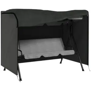 Best 205 x 124cm Three-Seater Swing Chair Protective Cover Dark Grey