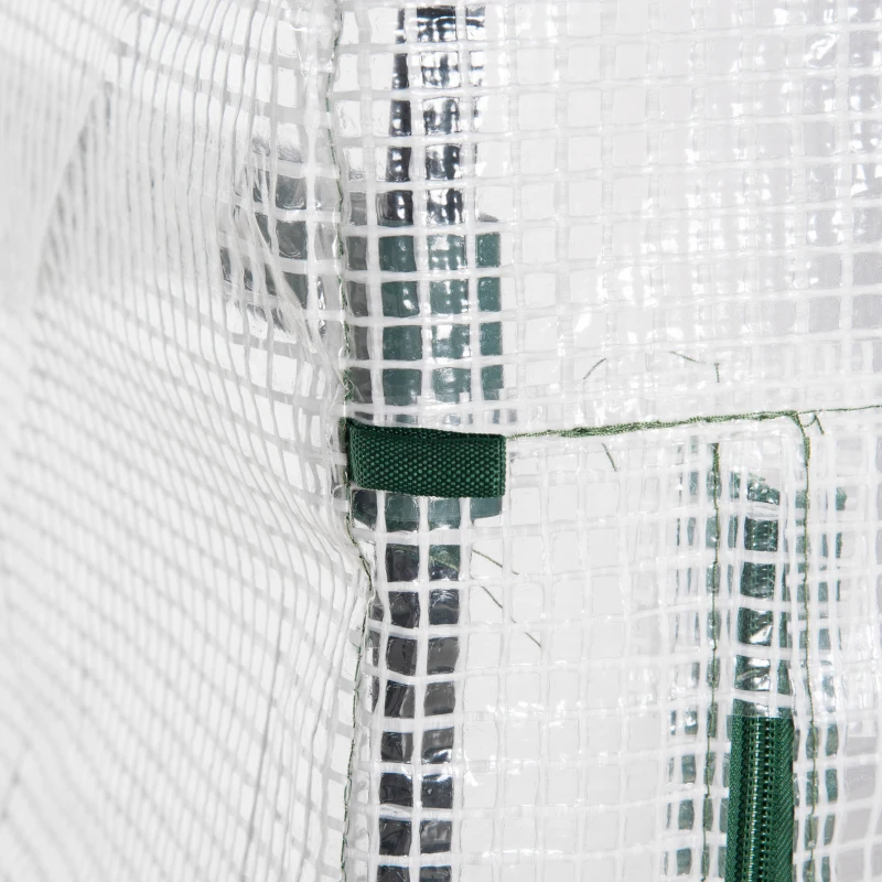 Best 4 Tier Mini Greenhouse, Portable Compact Green House with Steel Frame, PE Cover, Roll-up Door, 70 x 50 x 160 cm, White - Image 8