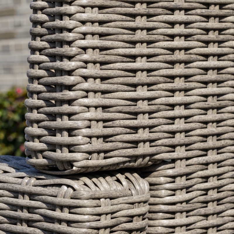 Best 8-Seater Outdoor PE Rattan Sofa Set Conversation Set w/ Fire Pit Table, L-Shape Sofa, Footstool and Furniture Cover - Image 10