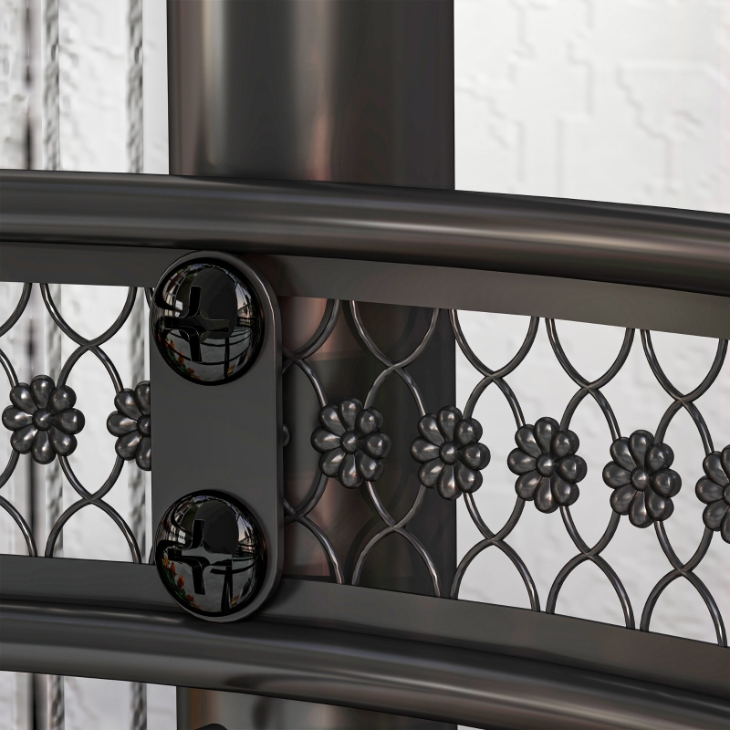 Best Four-Tier Steel Plant Stand - Black - Image 9