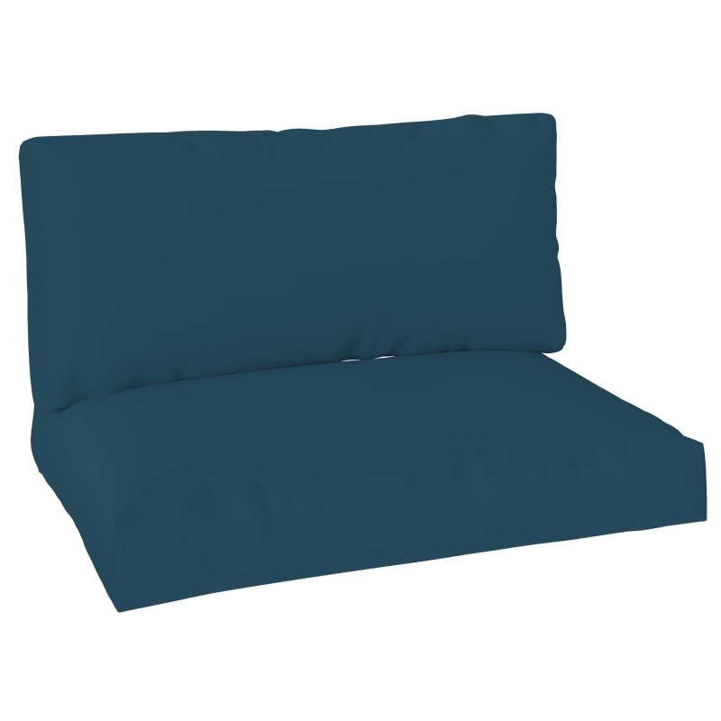 Best 2 Seater Pallet Furniture Cushions Pallet Cushions, UPF20+ 220gsm Fabric, 20 cm Thick Outdoor Seat Pads, Navy Blue