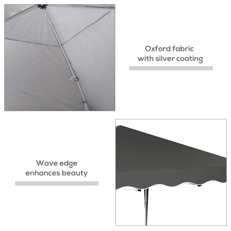 Best 3 x 3cm Adjustable Height Pop-Up Gazebo, with Bag - Grey - Image 7