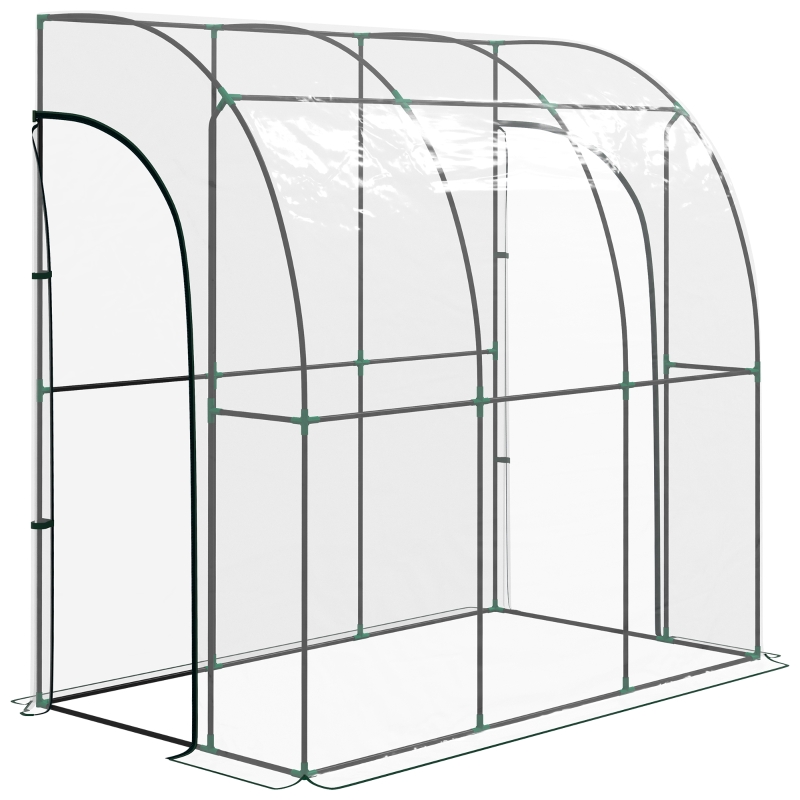 Best 214cm x 118cm Walk-In Lean To Greenhouse, with Accessories - Image 12