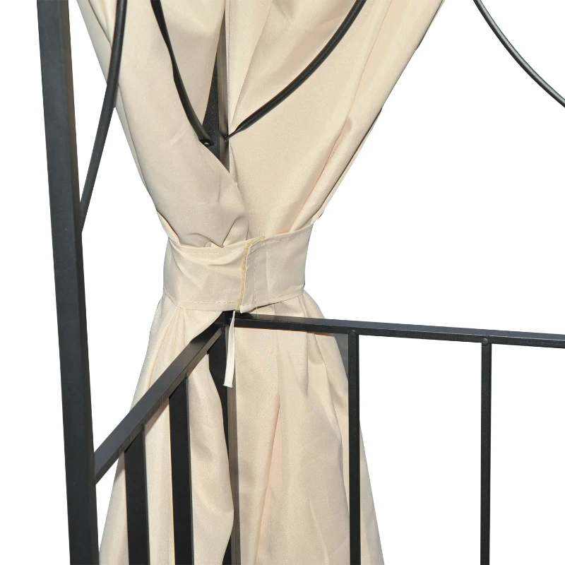 Best 3 x 3 m Garden Gazebo Double Roof Marquee Patio Wedding Party Tent Canopy Shelter with Sidewalls, (Beige) - Image 8