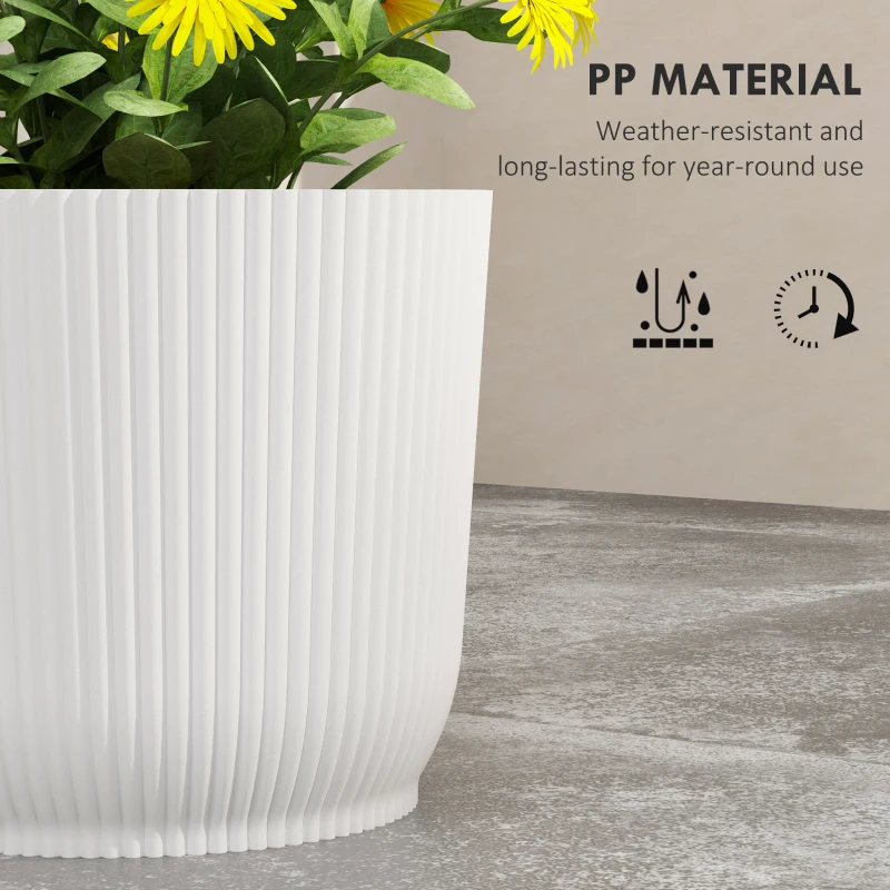 Best Set of Two Ф22cm Planters - White - Image 6