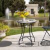 Best 60cm Mosaic Round Bistro Table Side Bar Table Patio Garden Outdoor Balcony Furniture - Image 10