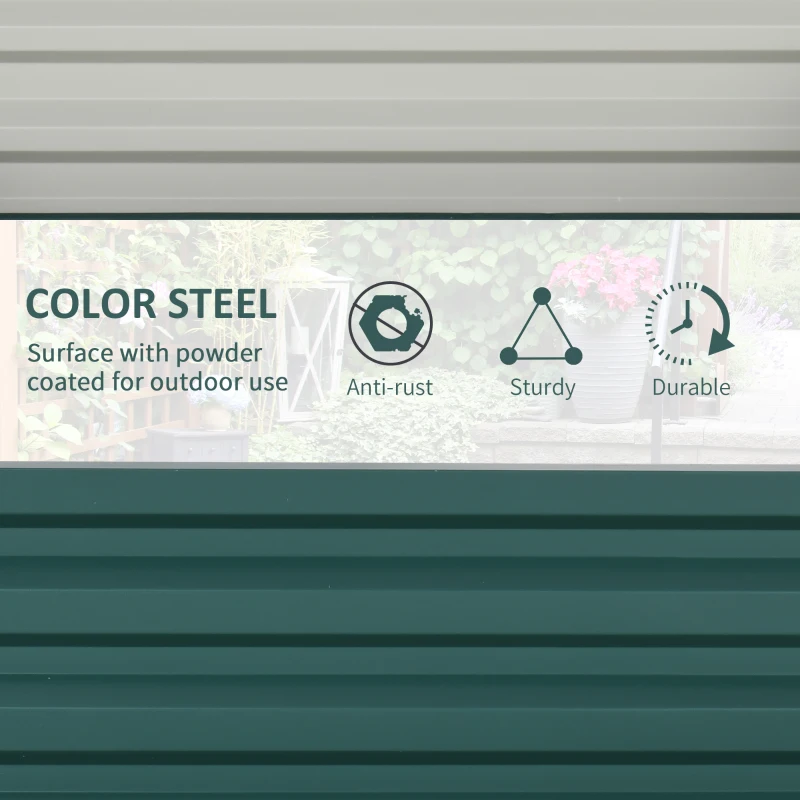 Best Square Raised Garden Bed Box with Weatherized Steel Frame for Vegetables, Flowers, & Herbs, 120 x 120 x 30cm, Green - Image 5