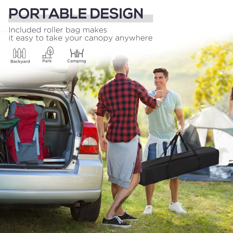 Best 3 x 3cm Adjustable Height Pop-Up Gazebo, with Bag - Blue - Image 6