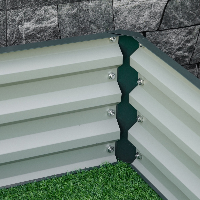 Best Square Raised Garden Bed Box with Weatherized Steel Frame for Vegetables, Flowers, & Herbs, 120 x 120 x 30cm, Green - Image 9