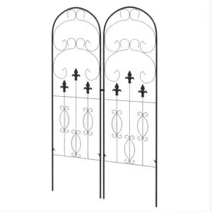 Best Metal Trellis Set of 2, Garden Trellis for Climbing Plants Support Frames, Scrolls Design