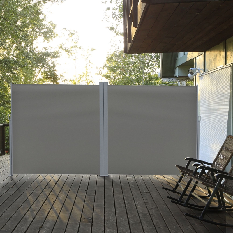 Best 6 x 2m Retractable Sun Side Awning Screen Fence Patio Garden Wall Balcony Screening Panel Outdoor Blind Privacy Divider Grey - Image 10