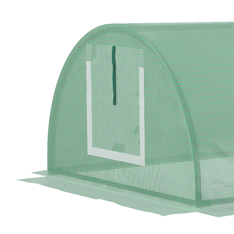 Best Mini Greenhouse, Portable Tunnel Green House, Green Grow House Steel Frame with 5 Mesh Windows, 3 M, Green - Image 9
