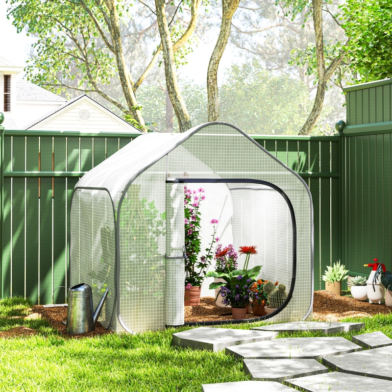 Best 150 x 148cm Pop-Up Greenhouse - White - Image 10