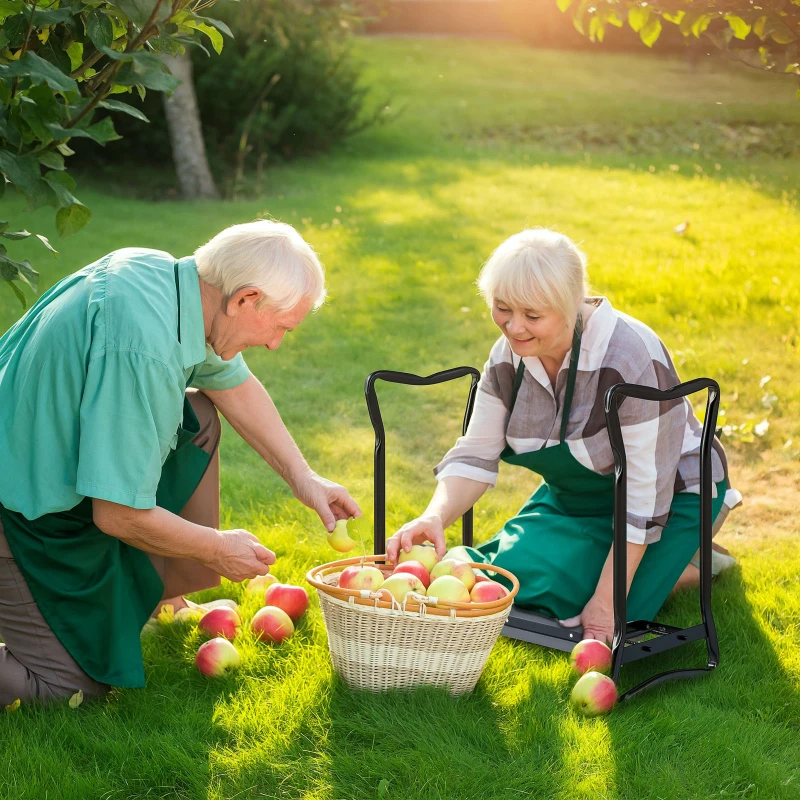 Best 2 In 1 Garden Kneeler Seat Kneeling Pad Support Bench Foldable Knee Protector, Grey - Image 2