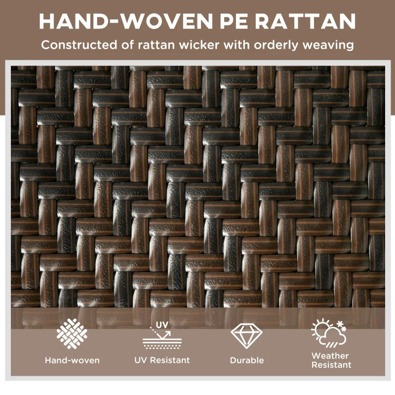 Best Rattan Sun Lounger, with Five-Position Back - Brown/Black - Image 4