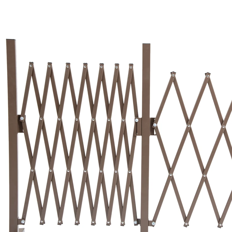 Best Expanding Trellis Fence Freestanding Movable Fence Foldable Garden Screen Panel Aluminium, 405cm x 103.5cm, Dark Brown - Image 7