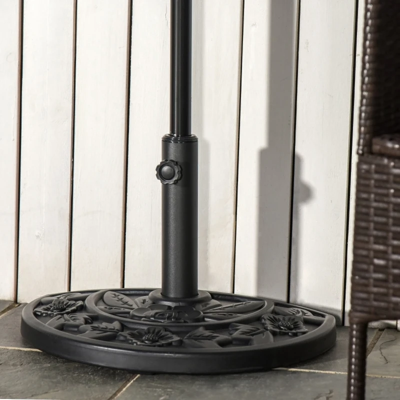 Best 9kg Cement Concrete Half Round Parasol Base Umbrella Stand Garden Outdoor Accessories - Adjustable Coupler Suitable Umbrella Rod: Φ3.5cm, Φ3.8cm, Φ4.8cm - Image 2