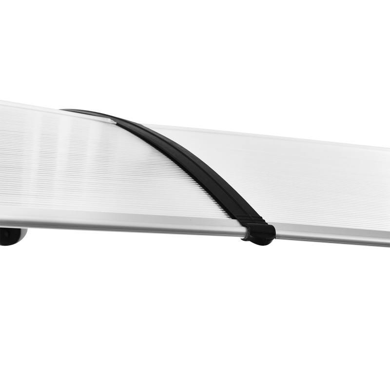 Best 75 x 195 cm Curved Door Window Awning Canopy, Polycarbonate Cover Front Door Outdoor Patio, UV Rain Snow Protection Shelter, Clear - Image 9